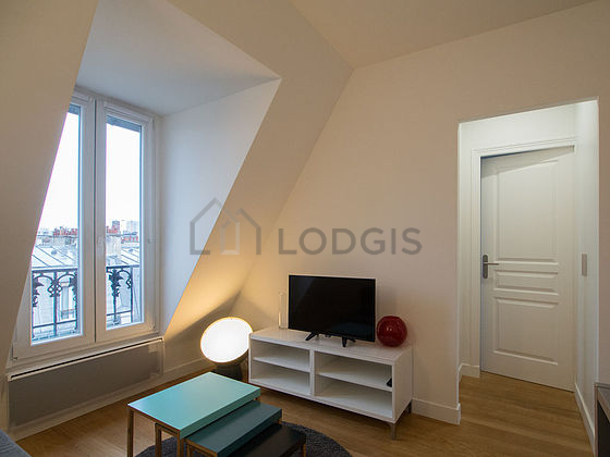 Living room with wooden floor