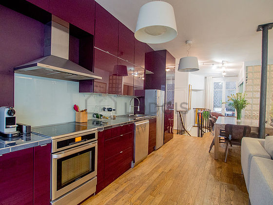 Great kitchen with wooden floor