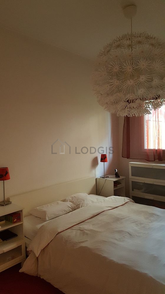 Bedroom with double-glazed windows facing the garden