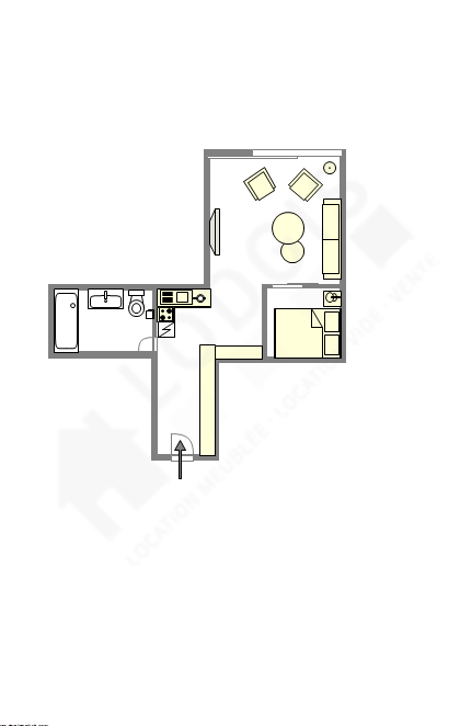 Apartamento Paris 18° - Plano interativo