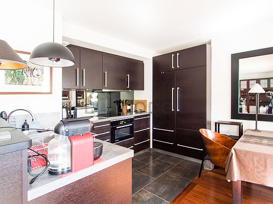 Great kitchen with tile floor