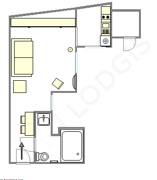 Квартира Париж 14° - Интерактивный план