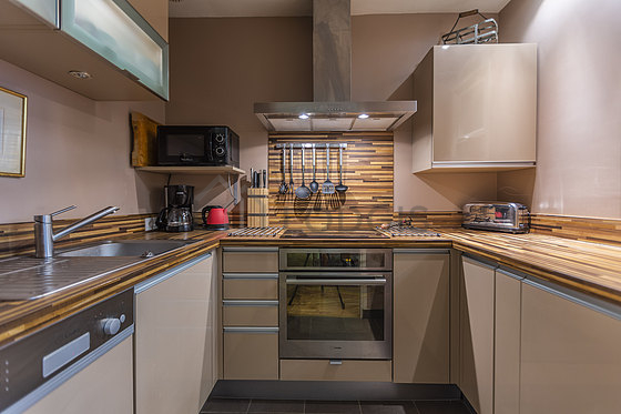 Beautiful kitchen with tile floor