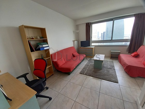 Quiet living room furnished with 1 sofabed(s) of 120cm, 1 sofabed(s) of 140cm, tv, closet
