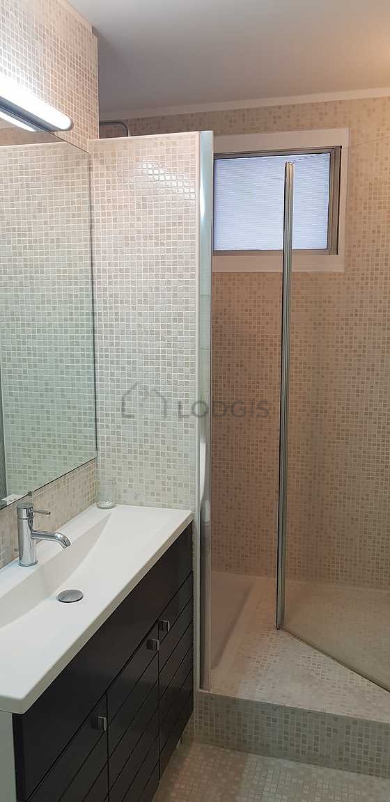 Bathroom with tile floor