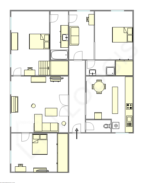 Квартира Париж 7° - Интерактивный план