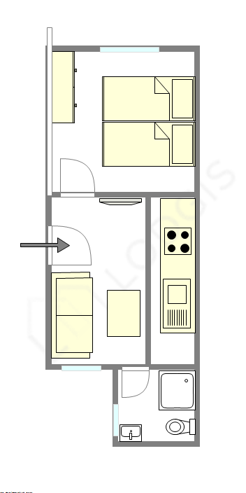 Apartment Paris 17° - Interactive plan