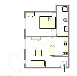 Appartement Paris 5° - Plan interactif