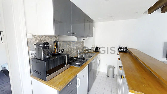 Beautiful kitchen with tile floor