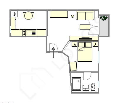 Apartment Paris 17° - Interactive plan