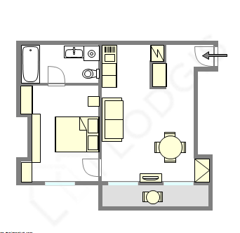 Apartamento París 9° - Plano interactivo