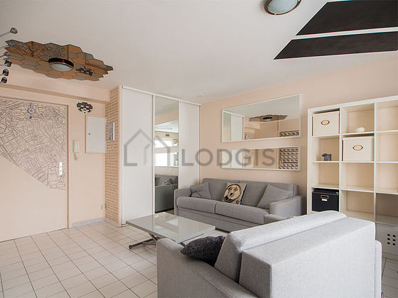 Living room facing the courtyard