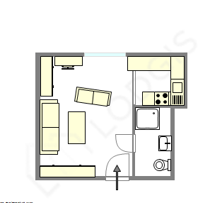 Квартира Париж 20° - Интерактивный план