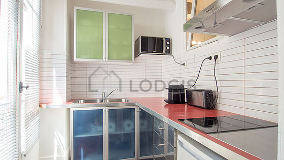 Very bright kitchen facing the road