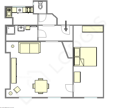 Квартира Париж 17° - Интерактивный план