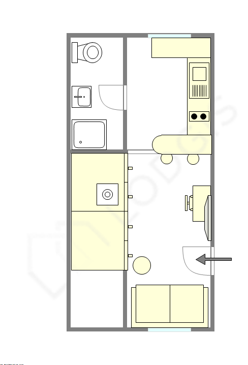 Appartement Paris 2° - Plan interactif