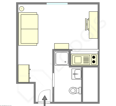 Apartment Paris 20° - Interactive plan