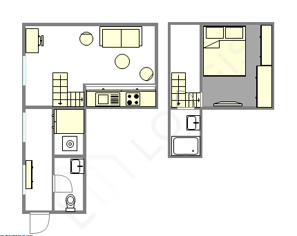Appartement Paris 4° - Plan interactif