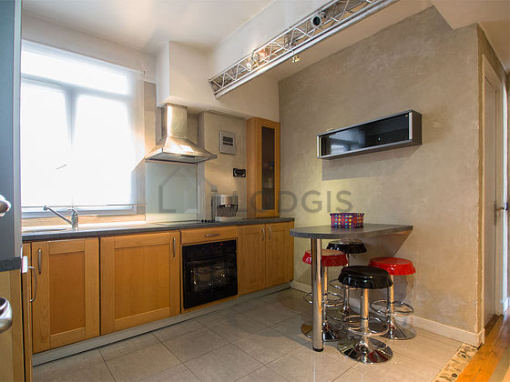 Kitchen with double-glazed windows