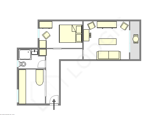 Квартира Париж 18° - Интерактивный план