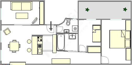 Квартира Париж 5° - Интерактивный план