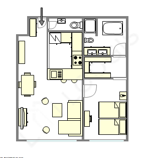 Appartamento Parigi 16° - Piantina interattiva