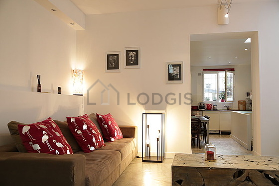 Living room with windows
