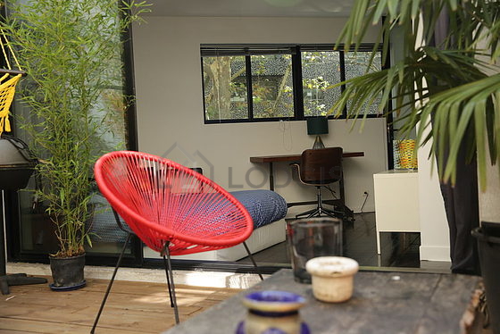 Balcony equipped with sofa