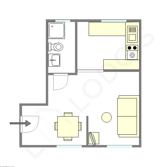 Appartamento Saint-Ouen - Piantina interattiva