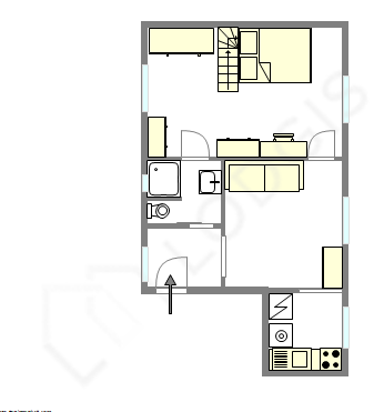 Квартира Париж 17° - Интерактивный план