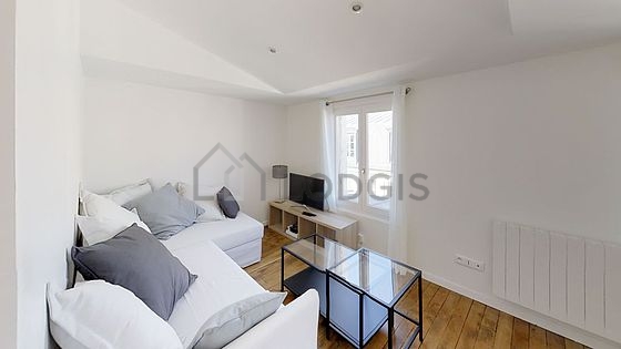Very quiet living room furnished with 1 sofabed(s) of 160cm, tv, 1 chair(s)