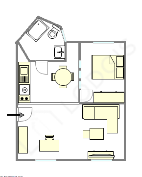 Apartment Paris 17° - Interactive plan