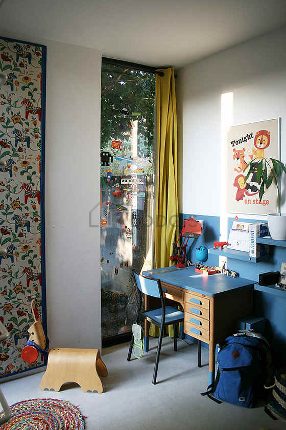 Bedroom with windows