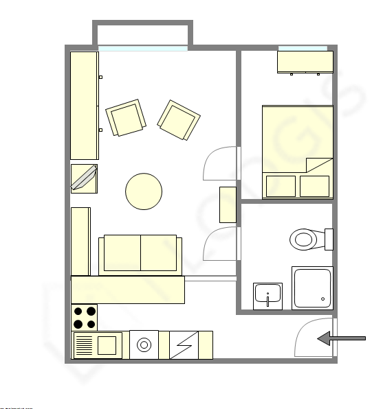 Apartment Paris 11° - Interactive plan