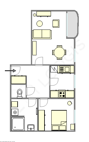 Apartment Issy-Les-Moulineaux - Interactive plan