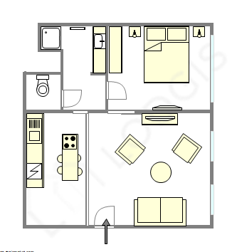Apartamento Paris 2° - Plano interativo