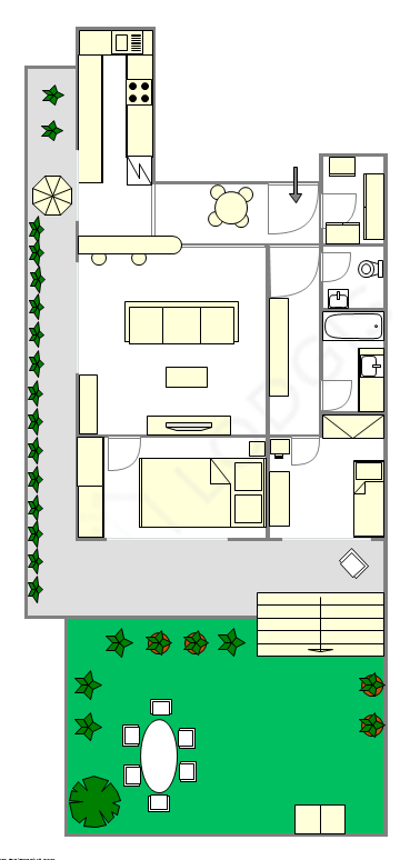 Appartement Paris 12° - Plan interactif