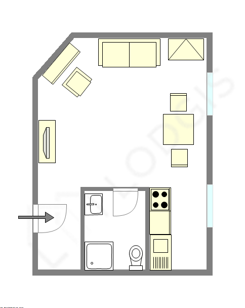 Appartamento Parigi 11° - Piantina interattiva