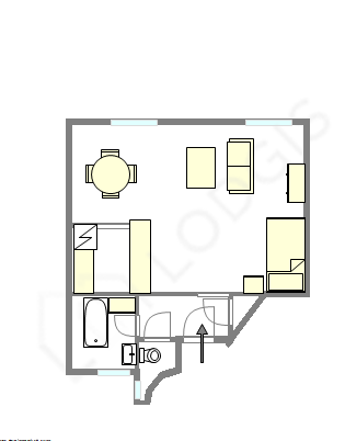 Appartement Paris 13° - Plan interactif