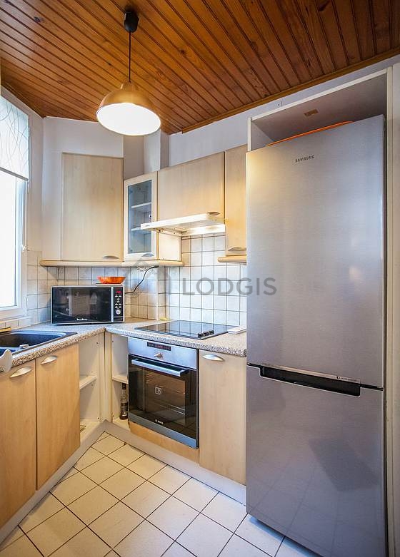Kitchen with tile floor