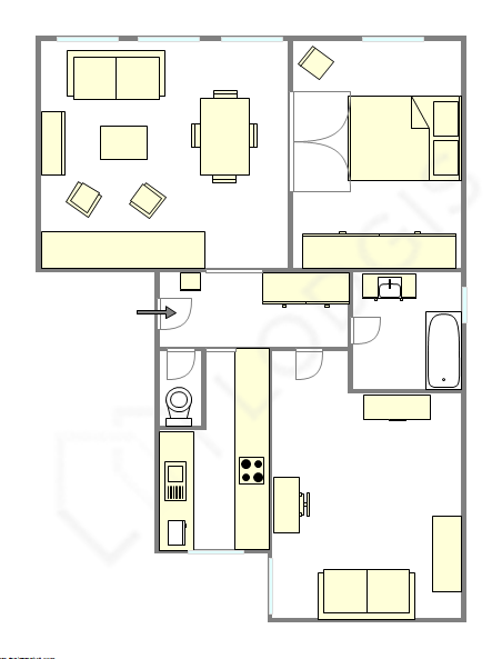 Apartment Paris 18° - Interactive plan