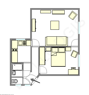 Apartment Paris 7° - Interactive plan
