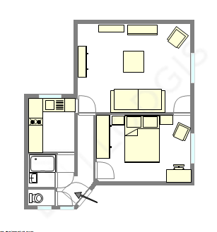 Квартира Париж 7° - Интерактивный план