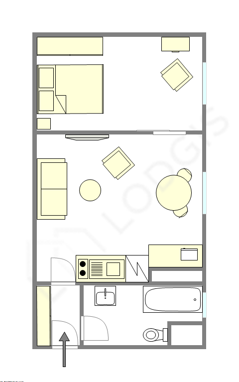 Apartment Paris 17° - Interactive plan
