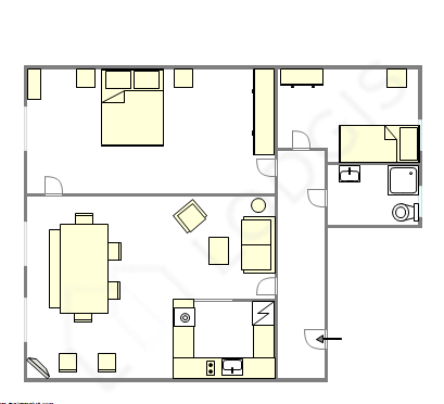 Appartamento Parigi 15° - Piantina interattiva