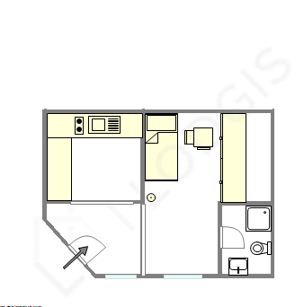 Apartamento París 6° - Plano interactivo