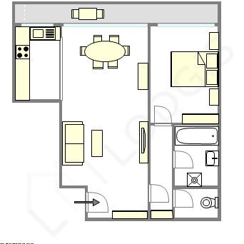 Квартира Париж 11° - Интерактивный план