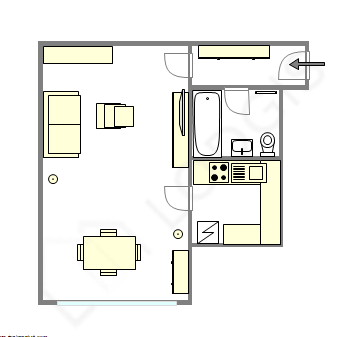 Appartamento Parigi 14° - Piantina interattiva