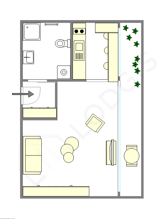 Appartement Paris 17° - Plan interactif