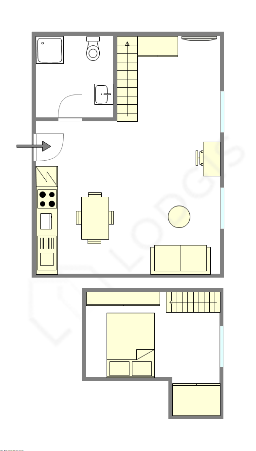 duplex Parigi 4° - Piantina interattiva